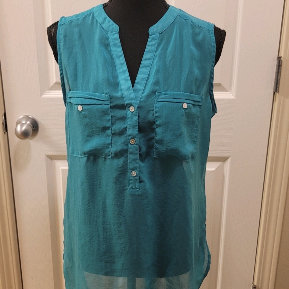 Apt 9 Teal Sleeveless Top size M (EUC)